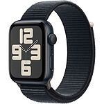 Apple Watch SE GPS (2023) Midnight Aluminium Bracelet Sport Loop Midnight 44 mm