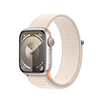 Apple Watch Series 9 GPS Aluminium Lumière Stellaire Boucle Sport 41 mm