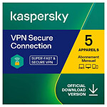 Kaspersky VPN Secure Connection - Licence 5 postes 1 an