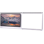 Vanerum Horizontal pull-out for ENI - 120 x 400 cm (1 fixed W200 cm + 1 pull-out W200 cm) - white felt enamel