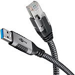 Goobay Câble Ethernet USB-A 3.0 vers RJ45 CAT 6 FTP - M/M - 1.5 m