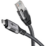 Goobay Câble Ethernet USB-C 3.1 vers RJ45 CAT 6 FTP - M/M - 2 m