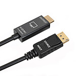 TEXTORM Câble DisplayPort vers HDMI blindé 4K - Mâle/Mâle - 1.8m