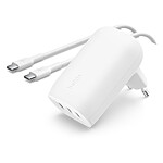 Belkin 3-Port USB-C Charger 67W (White).