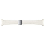 Samsung Bracelet Hybride Simili Cuir Crème Watch 4 / 4 Classic / 5 / 5 Pro / 6 / 6 Classic / 7