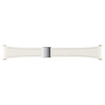 Samsung Bracciale Hybride Simili Cuir Crème Watch 4 / 4 Classic / 5 / 5 Pro / 6 / 6 Classic .