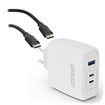 Cargador de pared INOVU USB-C 100 W Power Delivery GaN + cable TEXTORM USB-C 3.1 Gen 2 (10 Gbps) - Macho/Macho - 1 M.