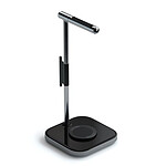 SATECHI 2-in-1 Wireless Headphone Charging Stand in 7.5W for iPhone 12/13 - Grey .