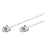 Cable Goobay RJ45 delgado Cat 8.1 U/FTP de 0,15 m (blanco) .