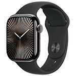 Apple Watch Series 10 GPS + Cellular 46 mm Titanium Slate Sport Band Black S/M.