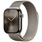 Apple Watch Series 10 GPS + Cellular 42 mm Natural Titanium Milanese Band .