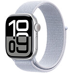 Apple Watch Series 10 GPS + Cellular 42 mm Correa textil deportiva de aluminio plateado .