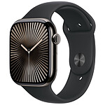 Apple Watch Series 10 GPS + Cellular 46 mm Titanio Pizarra Correa deportiva Negro M/L.