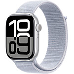 Apple Watch Series 10 GPS + Cellular 46 mm Correa textil deportiva de aluminio plateado .