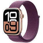 Pulsera deportiva Apple Watch Series 10 GPS 42 mm Aluminio Oro Rosa Ciruela .