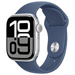 Apple Watch Series 10 GPS 42 mm Aluminium Silver Sport Denim Band M/L.