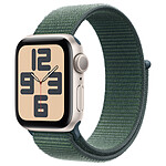 Muñequera deportiva Apple Watch SE GPS (2024) 40 mm Aluminio Luz Estelar Verde Lago .