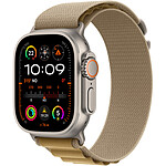 Apple Watch Ultra 2 GPS + Cellular 49 mm Natural Titanium Alpine Sahara L strap.