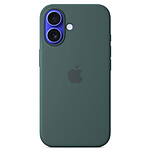 Funda de silicona con MagSafe Apple iPhone 16 verde lago.