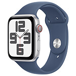 Apple Watch SE GPS + Cellular (2024) 44 mm Aluminio Plata Deportivo Correa vaquera M/L .