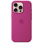 Funda de silicona con MagSafe fucsia Apple iPhone 16 Pro.