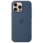 Apple Custodia in silicone con MagSafe Denim Apple iPhone 16 Pro Max.