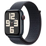 Apple Watch SE GPS + Cellular (2024) 44 mm Correa deportiva de aluminio Textil medianoche Tinta púrpura .