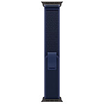 Apple Bracelet Trail Bleu Finition Titane Noir pour Apple Watch 49 mm - S/M