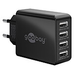 Cargador multipuerto Goobay USB-A 30W (Negro).