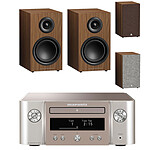 Marantz Melody X M-CR612 Silver/Gold + Triangle Elara LN01 Oak with twin grilles.