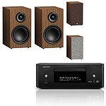 Denon RCD-N12DAB Black + Triangle Elara LN01 Oak with double grille.