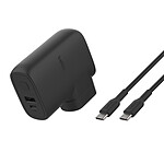 Belkin BoostCharge 25W Mains Charger with Integrated 5K Powerbank (Black).