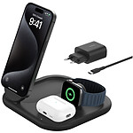 Belkin BoostCharge Magnetic Stand 3-in-1 Qi2 15W Black.