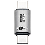 Adaptador USB-C macho a USB-C macho de Goobay.