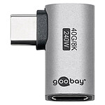 Goobay Adaptateur USB-C Mâle vers USB-C Femelle coudé à 90°