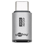 Adaptador USB-C macho a USB-C hembra de Goobay.