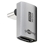 Goobay Adaptador USB-C macho a USB-C hembra en ángulo de 90°, largo .