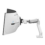 Ergotron HX desk arm with VHD pivot for ultra-wide curved screens - White .