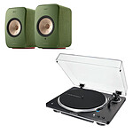 Audio-Technica AT-LP70XBT Black + KEF LSX II Green 