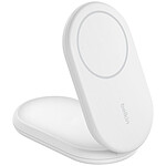 Soporte de carga plegable magnético Belkin BoostCharge Qi2 15W (Blanco).