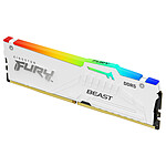 Kingston FURY Beast RGB 16 Go DDR5 6000 MHz CL30 - Blanc