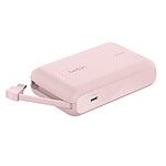 Belkin 10K 20W Batteria Esterna con Cavo USB-C Integrato (Rosa).