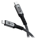 Goobay Câble Textile USB4 Type C (M/M) - Power Delivery - 0.5 m