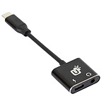 INOVU USB-C to 3.5 mm Jack Audio Adapter + USB-C Power Delivery 60W.