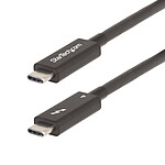 StarTech.com Câble Thunderbolt 4 (40 Gb/s) USB-C - Compatible Thunderbolt, USB et DisplayPort - PowerDelivery 100 W - M/M - 0.5 m - Noir