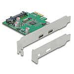 DeLock Carte Contrôleur PCI Express vers 2 ports USB-C 3.0