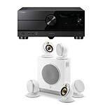 Yamaha RX-A4A Noir + Focal Dôme Flax Pack 5.1 Blanc