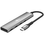 Goobay Slim 4-port USB Hub (USB-C vers 4 ports USB-C 3.2 5 Gbps)
