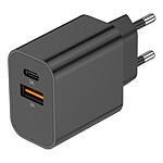 Akashi Chargeur Secteur USB-C 15W + USB-A (Noir)