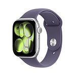 Apple Watch Series 11 GPS 46 mm Aluminium Argent Bracelet Sport Violet S/M